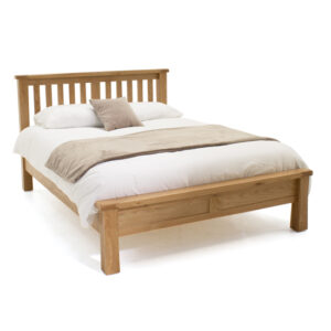 Brex Low Footboard Wooden King Size Bed In Natural