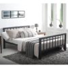 Metro Traditional Metal Small Double Bed In Black