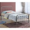 Miami Victorian Style Metal Single Bed In Pebble