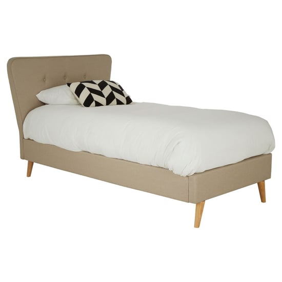 Alkham Fabric Upholstered Single Bed In Grey - SleepingBeautyBeds.co.uk