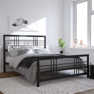 Burma Metal King Size Bed In Black