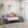 Bijan Metal Frame Single Sofa Bed In White