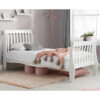 Belford Pine Wood Single Bed In White