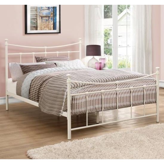 Emilia Metal Single Bed In Cream