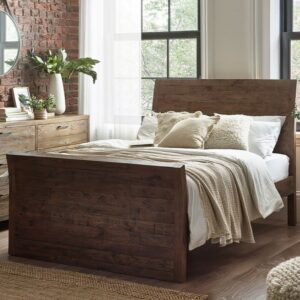 Homer Wooden Double Bed In In Brown