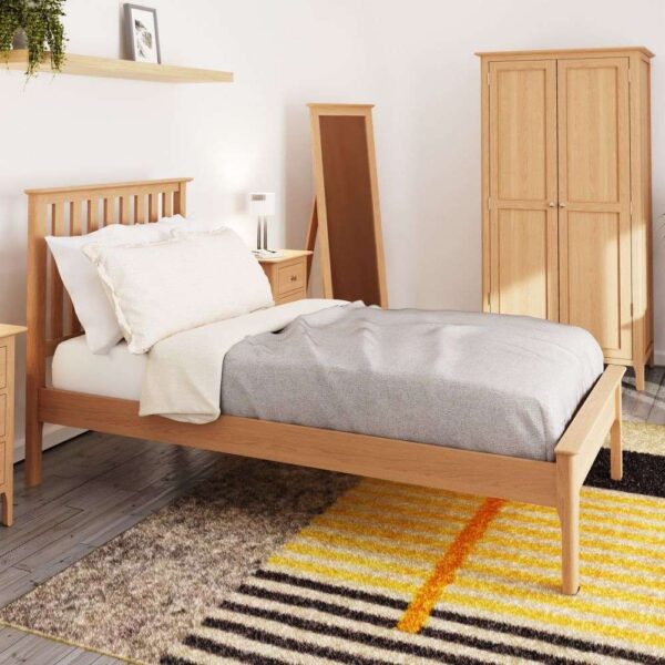 Nassau Wooden Single Bed In Natural Oak