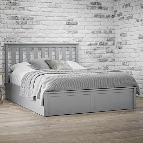 Orpington Wooden Double Bed In Grey