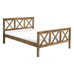 Sucre Wooden High Foot Double Bed In Dark Oak