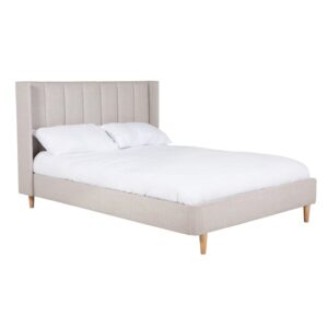 Allegro Fabric King Size Bed In Cashmere