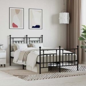 Attica Metal Double Bed In Black