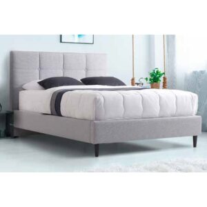 Hazel Fabric Single Bed In Grey