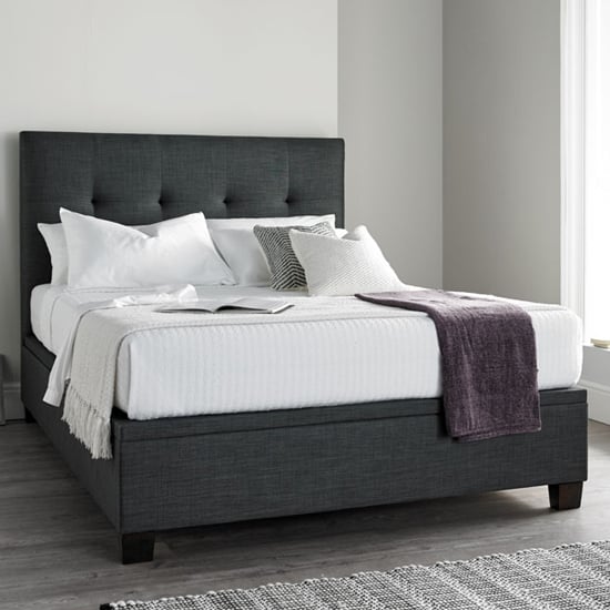 Williston Pendle Fabric Ottoman Super King Size Bed In Slate